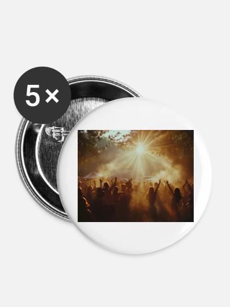 Festival sunrise - Buttons klein 25 mm (5er Pack) - Weiß