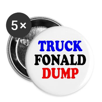 truck fonald dump - Buttons small 1''/25 mm (5-pack) - white - Front