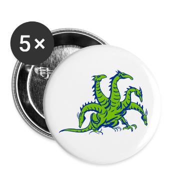 Dragon Hydra Dragon - Buttons small 1''/25 mm (5-pack) - white - Front