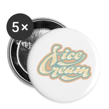 Tourbillon de glace - Lot de 5 petits badges (25 mm) - blanc - Devant