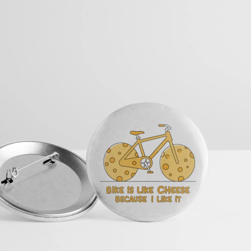 Le vélo, c’est comme du fromage parce que j’aime ça Lot de 5 petits badges (25 mm)