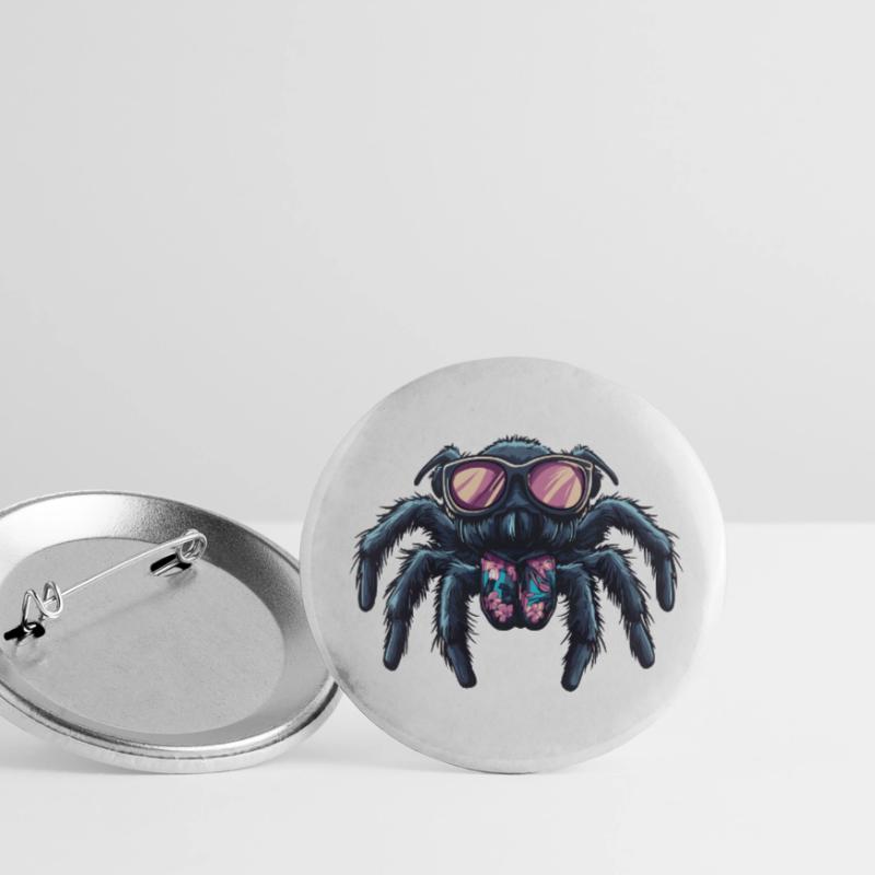 Tarantula Comic Funny Summer Buttons small 1''/25 mm (5-pack)