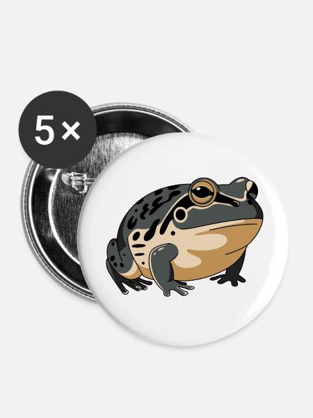 Einzigartige Frosch-Illustration - Buttons klein 25 mm (5er Pack) - Weiß