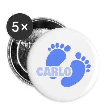 Birth Carlo - Buttons small 1''/25 mm (5-pack) - white - Front