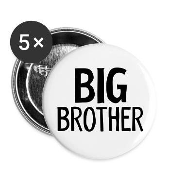 grand frère - Lot de 5 petits badges (25 mm) - blanc - Devant