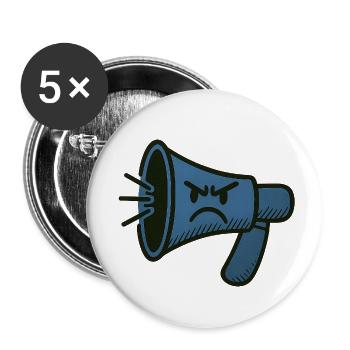 Lautstark & Genervt – Wenn die Message klar ist - Buttons klein 25 mm (5er Pack) - Weiß - Vorne