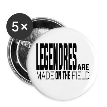 Legendres entstehen auf dem Spielfeld - Buttons klein 25 mm (5er Pack) - Weiß - Vorne
