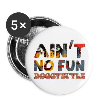 Ain't no Fun - Buttons klein 25 mm (5er Pack) - Weiß - Vorne