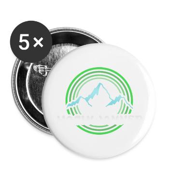 Mount Hochwanner - Buttons small 1''/25 mm (5-pack) - white - Front