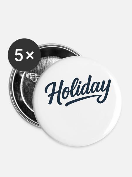 Holiday - Buttons klein 25 mm (5er Pack) - Weiß