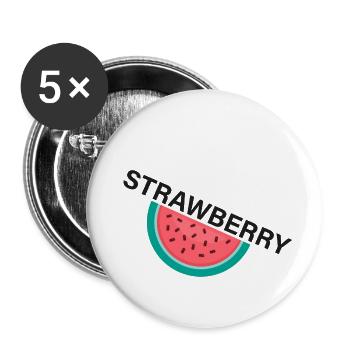 CRAZY FRUITS Kollektion - Buttons klein 25 mm (5er Pack) - Weiß - Vorne