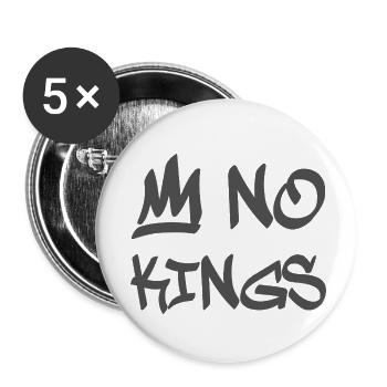 No Kings in America since 1776 - Buttons small 1''/25 mm (5-pack) - white - Front