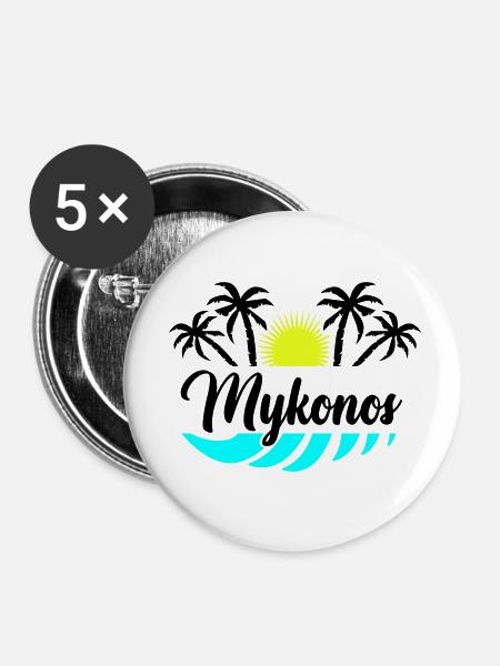 mykonos - Buttons klein 25 mm (5er Pack) - Weiß