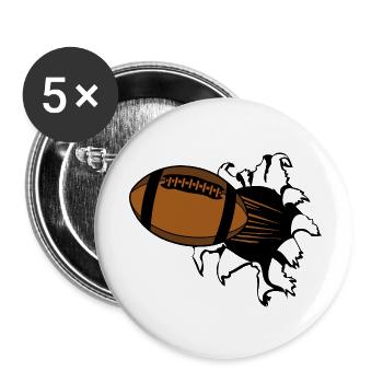 Football volant Sprint - Lot de 5 petits badges (25 mm) - blanc - Devant