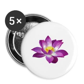 Lotus - Buttons small 1''/25 mm (5-pack) - white - Front