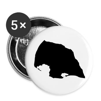 Fehmarn - Buttons klein 25 mm (5er Pack) - Weiß - Vorne