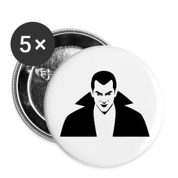 Vampire Illustration - Buttons small 1''/25 mm (5-pack) - white - Front