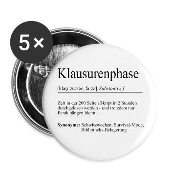 Unispruch "Exam Phase" Gift, Students - Buttons small 1''/25 mm (5-pack) - white - Front