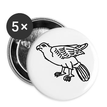 Adler - Buttons klein 25 mm (5er Pack) - Weiß - Vorne