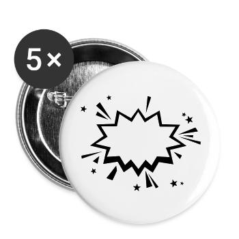 Bande dessinée Bang - Lot de 5 petits badges (25 mm) - blanc - Devant