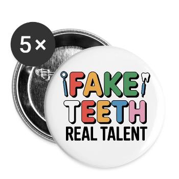 Dental Lab Technician Bridge Craft  - Buttons small 1''/25 mm (5-pack) - white - Front