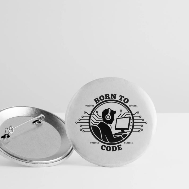 Programmierer, der zum Programmieren geboren wurde Programmierer Buttons klein 25 mm (5er Pack)