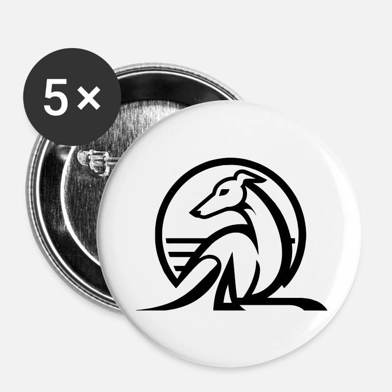 Galgo logo - Buttons small 1''/25 mm (5-pack) - white