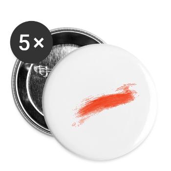 Brush stroke - Buttons small 1''/25 mm (5-pack) - white - Front