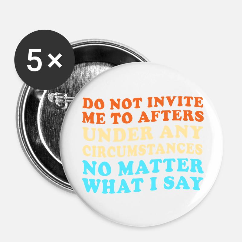 Techno House Electro Festival Hardstyle EDM - Buttons small 1''/25 mm (5-pack) - white