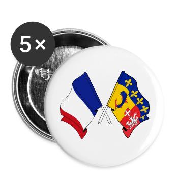 Rhône-Alpes Heart Rate FR - Buttons small 1''/25 mm (5-pack) - white - Front