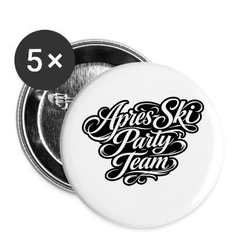 Après Ski Party Team - Buttons small 1''/25 mm (5-pack) - white - Front