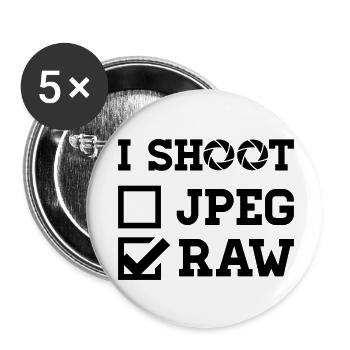 I Shoot – Fotografie Kamera Fotograf - Buttons klein 25 mm (5er Pack) - Weiß - Vorne