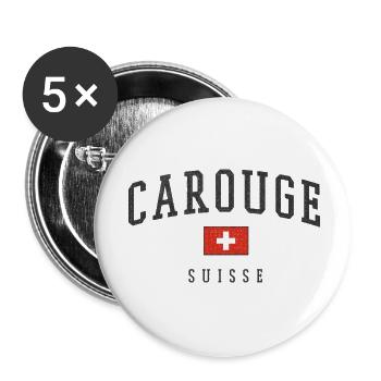 Carouge – Schweizer Flair aus Genf - Buttons klein 25 mm (5er Pack) - Weiß - Vorne