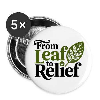 Elite Clinical Botanical Relief Authority  - Buttons small 1''/25 mm (5-pack) - white - Front
