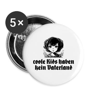 cool kids have no fatherland - Buttons small 1''/25 mm (5-pack) - white - Front