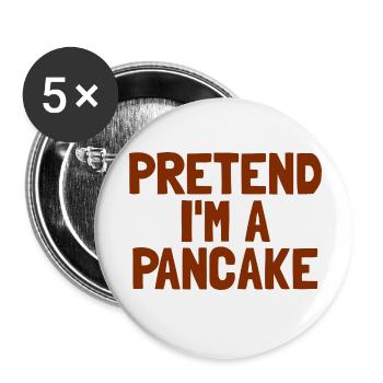 Imagine I'm a pancake breakfast Ha - Buttons small 1''/25 mm (5-pack) - white - Front