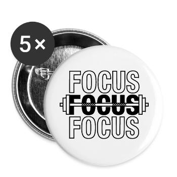 FOCUS Gym Motivation Barbell - Buttons small 1''/25 mm (5-pack) - white - Front