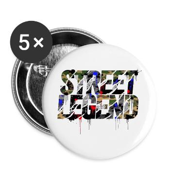 Street Legend Camo Graffiti Style - Buttons small 1''/25 mm (5-pack) - white - Front