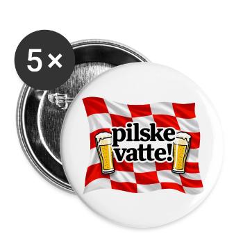 pilske barreled! - Buttons small 1''/25 mm (5-pack) - white - Front
