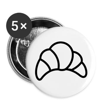 crescent - Buttons small 1''/25 mm (5-pack) - white - Front