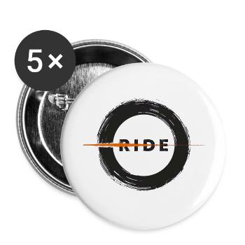 Urban Cycling - Road Art - Buttons small 1''/25 mm (5-pack) - white - Front