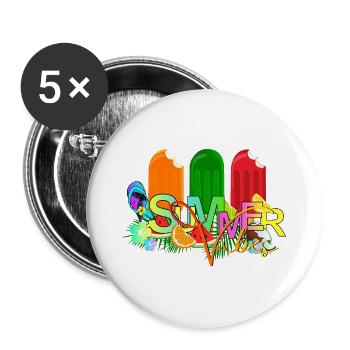 Summer Vibes - Buttons small 1''/25 mm (5-pack) - white - Front