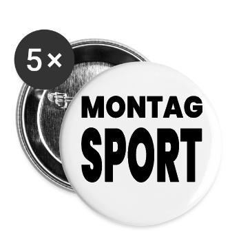 Sport - Buttons klein 25 mm (5er Pack) - Weiß - Vorne