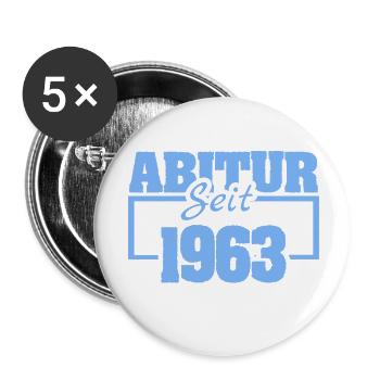 Abiturient 1963 - Buttons klein 25 mm (5er Pack) - Weiß - Vorne
