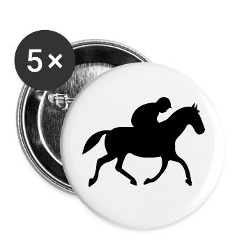 Chevaucher - Lot de 5 petits badges (25 mm) - blanc - Devant