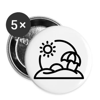 holiday - Buttons small 1''/25 mm (5-pack) - white - Front