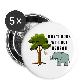 Don-t_honk - Buttons small 1''/25 mm (5-pack) - white - Front