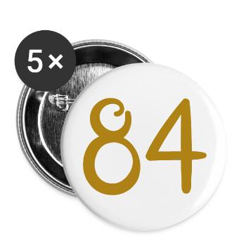 84 - Buttons small 1''/25 mm (5-pack) - white - Front