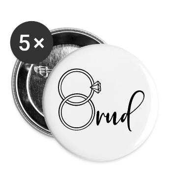 Bridal Engagement Rings Wedding - Buttons small 1''/25 mm (5-pack) - white - Front
