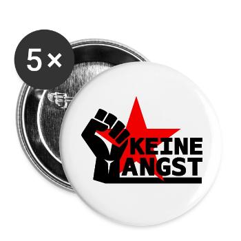 Widerstand - Keine Angst - Buttons klein 25 mm (5er Pack) - Weiß - Vorne